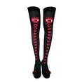 thumbnail image 1 of LWNYDPLSD Running Socks Work Socks Women's Halloween Holiday Socks Party Holiday Dress Up Props Over-the-knee Socks Red, 1 of 3