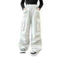 thumbnail image 1 of LWNYDPLSD Size 12 Girls Pants Boys Linen Pants Trousers 2 Year Old Girl Clothes Size 7 Girls Clothes 9-12 Month Girl Gifts for Girls 5-7 Little Girl, White 12-13 Years, 1 of 7