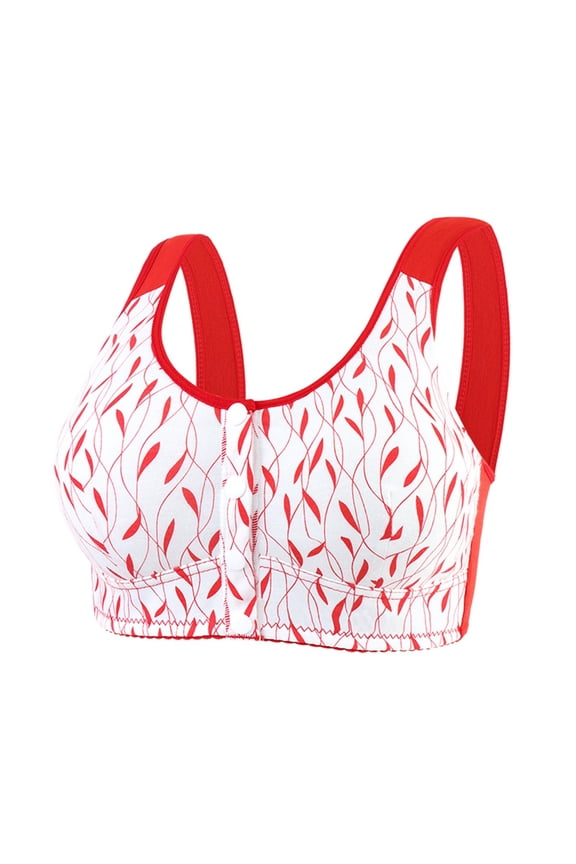 Sports Bras for Women Bras for Women Front Closure Lightly Lined No Underwire T Shirt Bras for Everyday Full Coverage Comfort Supportive Bralette Workout Clothes for Women Red 60
