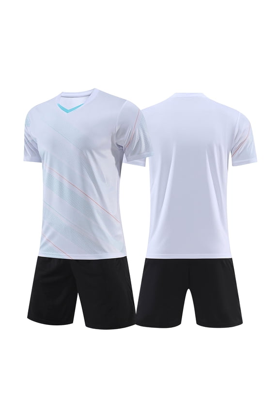 Toddler Soccer Jerseys Set 2 Piece Sports Team Suit for Kids School Uniforms Personalized Shirts Gym Training Mesh Shorts Running Outfits for Basketball Running Boys Clothes