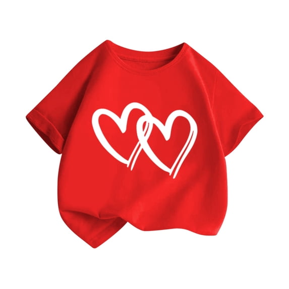 LWNYDPLSD Toddler Tshirts Cat Shirts for Girls Matching Shirts Family Kawaii Shirt Teenage Girl Clothes Junior Clothes for Teen Girls Girl Size 8, Red 4-6 Years