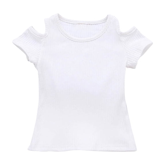 LWNYDPLSD Top Kids Gifts Undershirt Kids Yellow Shirt Shirts for Girls Cute Clothes for Size 7 Girls Clothes Size 6 Girls Baby Girl Clothes 6-12, White 12-18 Months