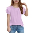 thumbnail image 1 of LWNYDPLSD Tshirt Crop Vest Bubble Vest Tie Dye Shirt Kids Size 14 Girls Clothes Warm Baby Clothes Cute Clothes Kids Clothes Girls Size 7-8, Purple 5-6 Years, 1 of 7