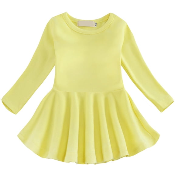 LWNYDPLSD Wedding Guest Dresses Holiday Dress White Cocktail Dress Little Girl Christmas Dress Toddler Girl Clothes 4t Christmas Clothes for Kids, Yellow 12-18 Months