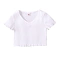 thumbnail image 1 of LWNYDPLSD White Kids Tshirt Toddler Undershirts Kids Undershirts Orange Shirt Girls Clothes Girls Size 8-10 Girls Size Size 12, White 4-5 Years, 1 of 4