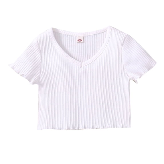 LWNYDPLSD White Kids Tshirt Toddler Undershirts Kids Undershirts Orange Shirt Girls Clothes Girls Size 8-10 Girls Size Size 12, White 4-5 Years