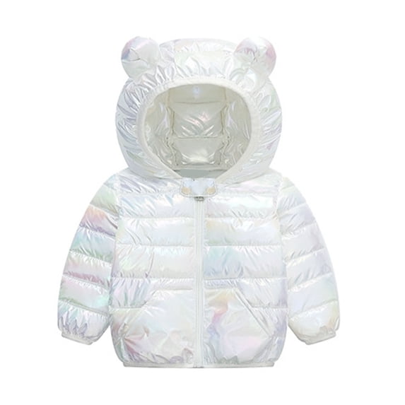 LWNYDPLSD Winter Jacket for Toddler Girls Juniors Winter Coats Baby Puffer Jacket Fall Outfits for Boys Girls Fall Tops Suits for Clothes 2t, White 12-18 Months