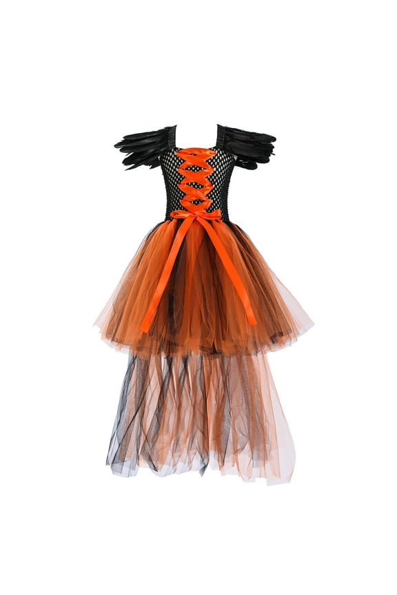 Witches Dress Little Girls Dresses Halloween Dress Plus Size 3t Princess Dress Masquerade Ball Dress Birthday Gifts for 8 Year Old Girl, 6-7 Years