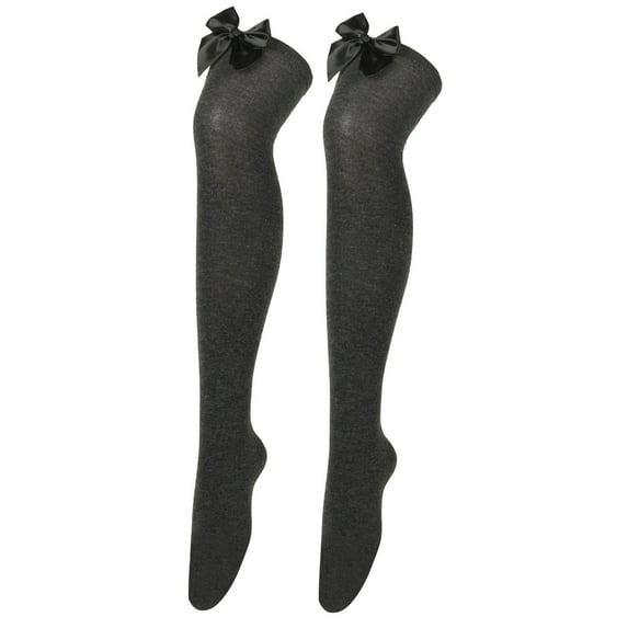 LWNYDPLSD Womens Christmas Long Socks Bowknot Pure Color Socks Thigh High Socks Over The Knee Socks Festival Clearance Sale B
