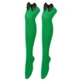 thumbnail image 1 of LWNYDPLSD Womens Christmas Long Socks Bowknot Pure Color Socks Thigh High Socks Over The Knee Socks Festival Clearance Sale Green, 1 of 4