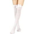 thumbnail image 1 of LWNYDPLSD Womens Long Socks Bow-knot Pure Color Socks Thigh High Socks Over The Knee Socks Festival Christmas Clearance Sale White, 1 of 4