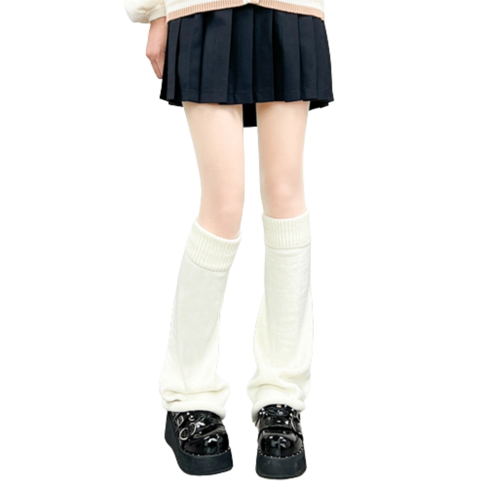 LWNYDPLSD Womens Socks Black Socks Women Girls Japanese Leg Warmers ...