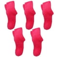 thumbnail image 1 of LWNYDPLSD Womens White Socks Women Fuzzy Fluffy Cozy Slipper Socks Warm Soft Winter Plush Home Sleeping Socks Sport Socks Hot Pink One Size, 1 of 5