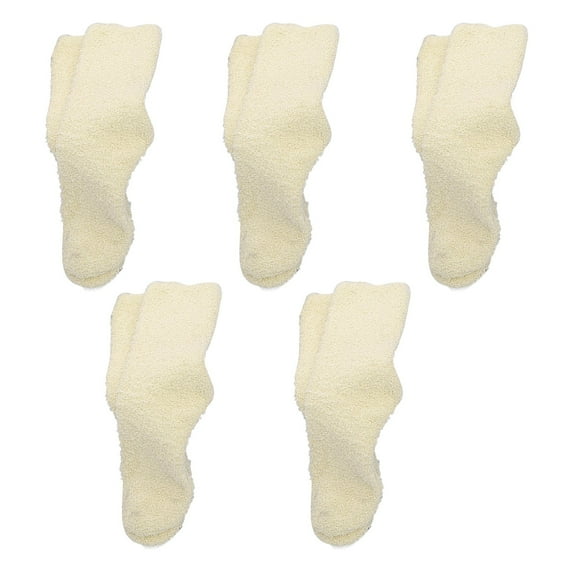 LWNYDPLSD Womens White Socks Women Fuzzy Fluffy Cozy Slipper Socks Warm Soft Winter Plush Home Sleeping Socks Sport Socks One Size