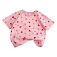 thumbnail image 1 of LWNYDPLSD Y2k Tops White T Shirt Cotton T T-shirts Girls Clothes Size 10 12 Girls Size 8 Clothes 3t Clothes for Girls 7-8, Pink 12-18 Months, 1 of 8