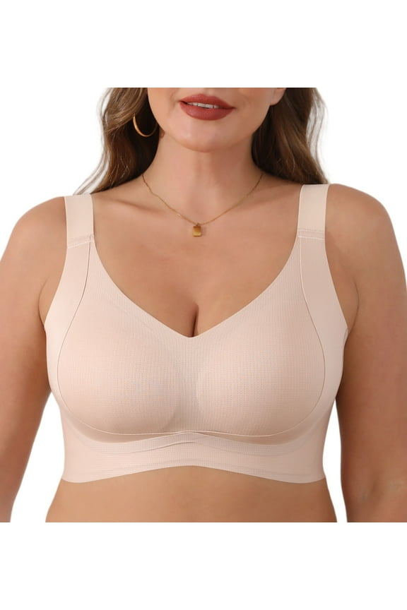 Wireless Support Shaper Full Coverage Bra Everyday Bras Soft Light Comfort Bras for Women