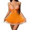 thumbnail image 1 of LWP Women Chemise Sexy Nightgowns Lace Babydoll Strap Mesh Sleepwear Outfits, 1 of 8