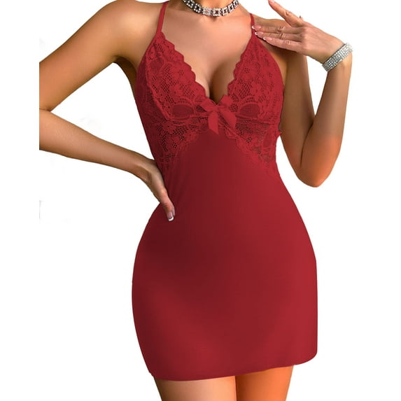 LWP Women Lingerie Lace Chemise Sleepwear Babydoll Teddy Lingerie