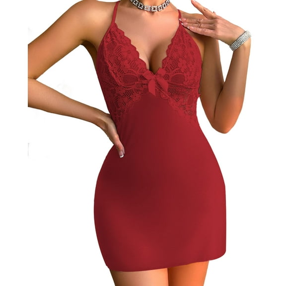 LWP Women Lingerie Lace Chemise Sleepwear Babydoll Teddy Lingerie