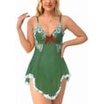 thumbnail image 1 of LWP Women Sexy Lace Chemise Sleepwear Mesh Nightgown Lingerie Babydoll Dress, 1 of 10