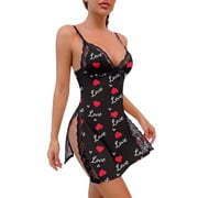 LWP Women's Lingerie Sexy Nightwear Spaghetti Strap Nightgown Babydoll Chemise