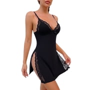 LWP Women's Lingerie Sexy Nightwear Spaghetti Strap Nightgown Babydoll Chemise