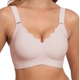 thumbnail image 1 of LWP Womens No Underwire V Neck Wavy Bra Wireless Support Push up Bra Full Coverage Bralette Seamless Everyday Bra, 1 of 8