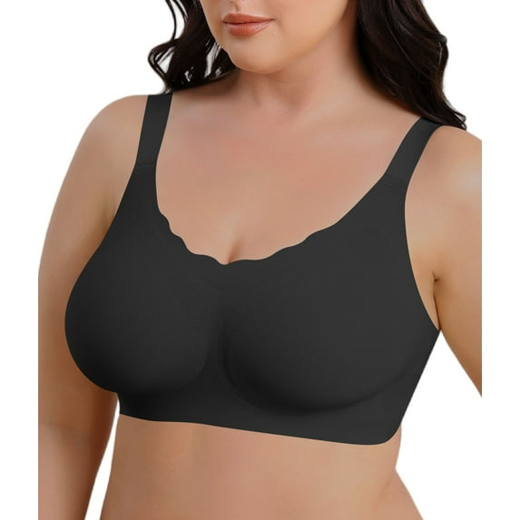 LWP Womens Seamless No Underwire Wavy Bras Full Coverage Everyday Comfort Smoothing for Women