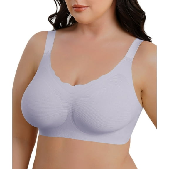 LWP Womens Seamless No Underwire Wavy Bras Full Coverage Everyday Comfort Smoothing for Women