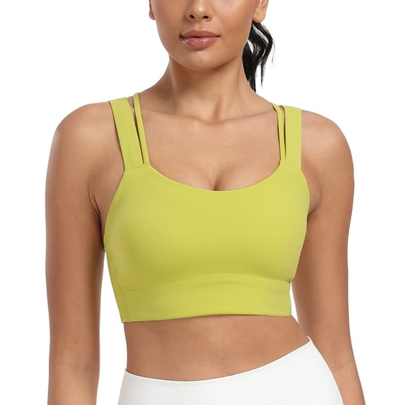 LWP YOGA Women's Strappy Sports Bras Padded Yoga Top Criss Cross Back Cami Fitness Workout
