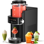 LWQ Slushie Machine, Ice Cream Maker, Slushy Machine for Home and Families, No ice needed with Rapid Chill & Temperature Control, Multi-function for Margarita, Frapp , Easy to Clean Black