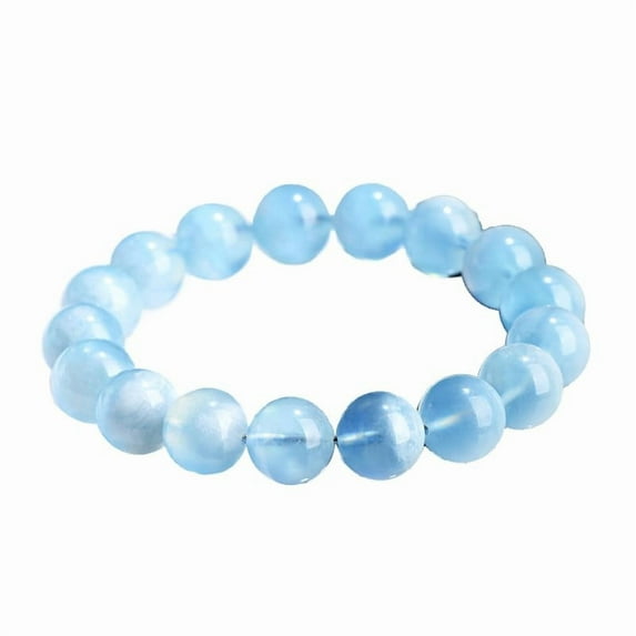 LWQCHW Premium Natural Crystal Bead Bracelet Elegant Healing Gemstone Jewelry (Lithops 10-11mm)