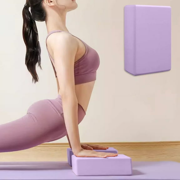 LWVITH 2 PCS Yoga Block for Exercise and Pilates, High Density EVA Brick with Non Slip Surface and Waterproof Finish, Comfortable Support Block for Stretching Balance Training,Versatile Fitness Prop