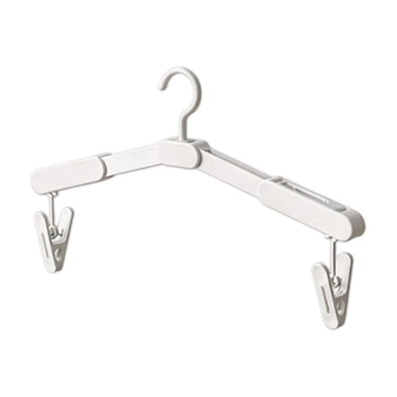 LWVITH 3 Pack Foldable Travel Clothes Hangers with Clips, Portable Hangers for Hotel Camping , Lightweight Plastic with Grip Texture Non-Slip for Dresses Pants, Also for Skirts Suits Dorm Room