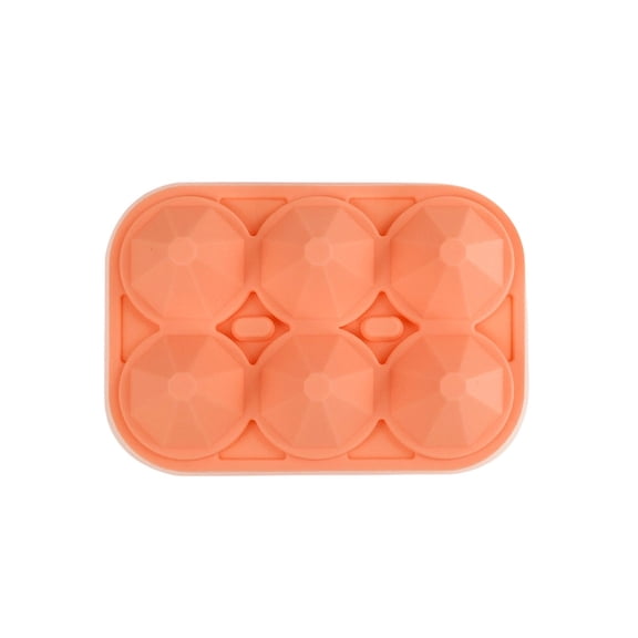 LWVITH 6-Sphere Silicone Ice Mold, Large Ice Tray for Whiskey, Big Size Slow Melt Ice Ball Maker, High Capacity Freezer Container, for Cocktail Party Summer Drink, Birthday Gift