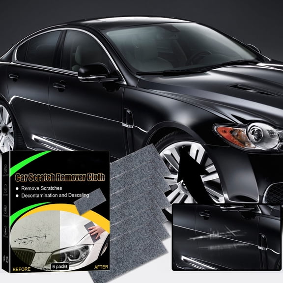 LWVITH 7-Piece Car Scratch Remover Kit for Auto Paint, Nanotechnology Scratch Repair Cloth, Paint-friendly Swirl Remover, Nanofiber for All Colors Cars SUV Trucks Motorcycle, Auto Detailing Clear