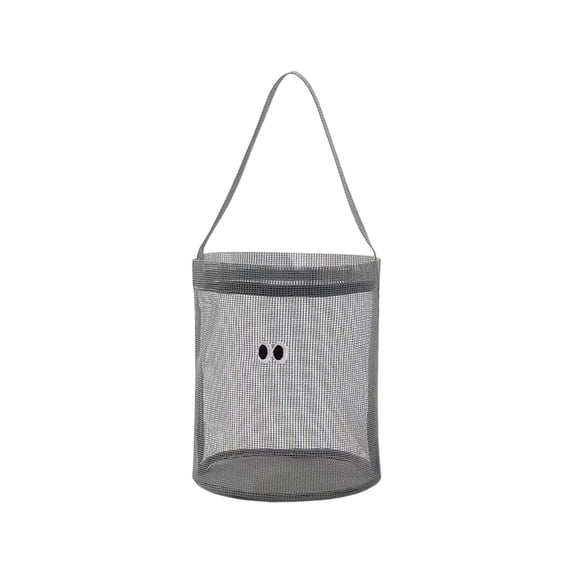 LWVITH Breathable Mesh Toy Bucket for Beach Pool, Kids Toy Storage Bag with Handle, Mesh Tote for Bathroom Bath Basket, Beach Towel Carry Bag for Ocean Trip, Lightweight Travel Organization