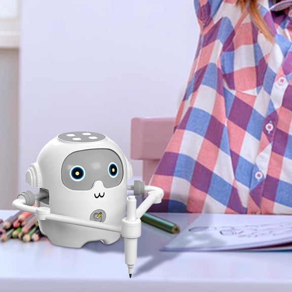 LWVITH Colorful Kids Drawing Robot Toy with Guided Learning, Cartoon Educational Toy with Preset Patterns to Trace for Beginners, Fun Art Activity Gift for Boys Girls Ages 5-8