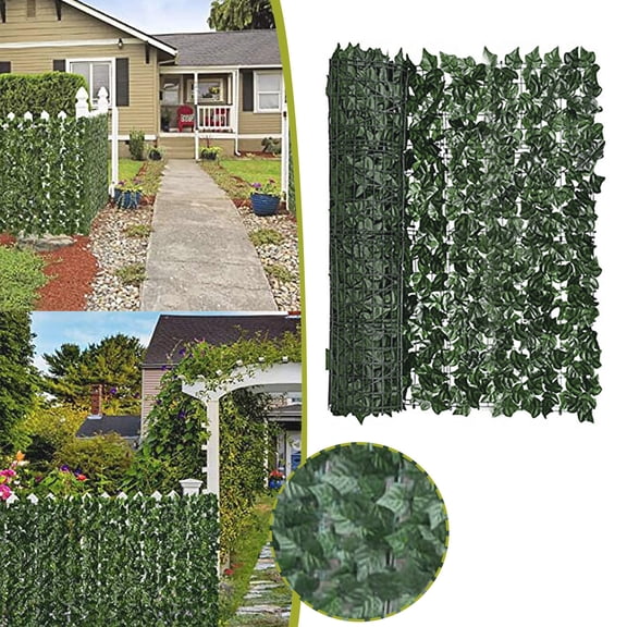 LWVITH Expandable Willow Leaf Privacy Fence 20x20 Inch, Artificial Greenery Plant Wall Screen for Balcony Patio Decor, UV Resistant Faux Ivy Trellis for Outdoor Garden Backyard Railing Decoration