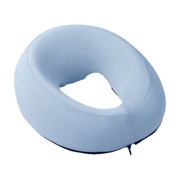 LWVITH Face Down Prone Pillow Cushion, Ergonomic Memory Foam Headrest with Breathable Hole, Portable Massage Table Bed Pillow, Sleeping Support Pad for Neck Comfort