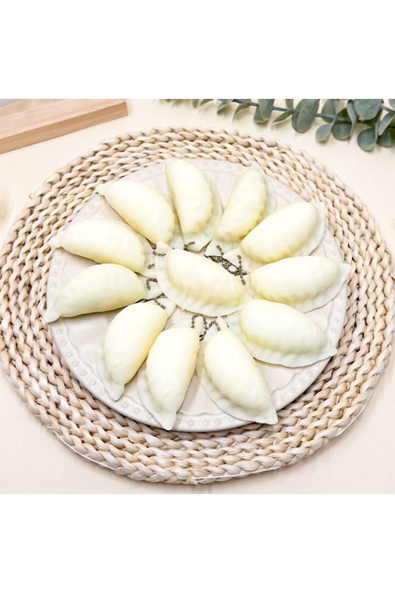 Giant Dumpling Toy, 5 Inch Cute Food Pendant for Keys, Stress Relief Fidget Toy with Keychain Clip, Soft Slow Rising Squeeze Toy, Funny Gift, Christmas Stocking Stuffer