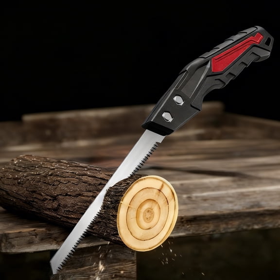 LWVITH Hand Saw, 15 Inch Folding Pruning Saw with Stainless Steel Blade & Anti-Slip Rubber Grip, Multi-Purpose Wood Cutting Tool for Garden, Yard, Camping, Tree Branch, Woodworking, DIY Projects