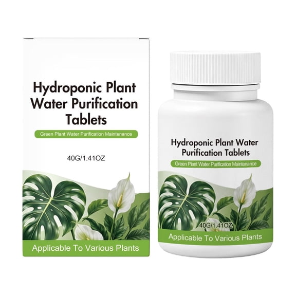 LWVITH Hydroponic Water Purification Tablets for Aquatic Plants, Gentle Daily Care Nutrient Supplement for Terrarium, Clean Balanced Water for Root Development, Safe for Indoor Water Gardens