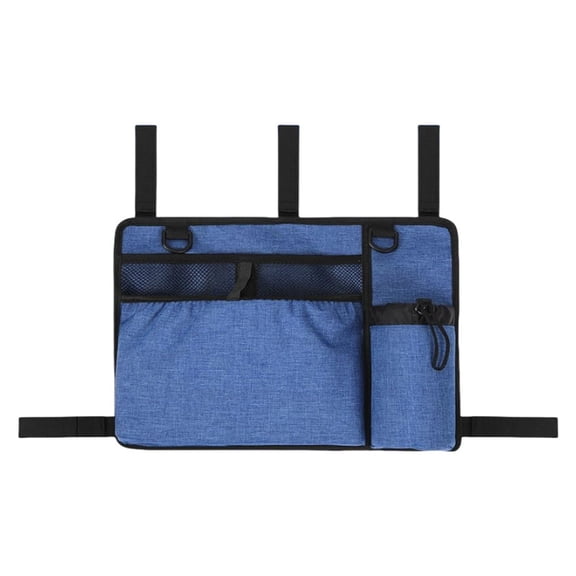 LWVITH Large Capacity Wheelchair Side Bag with Cup Holder - Foldable Organizer for Walker Walking Frame, Multiple Pockets for Seniors Elderly Medical Supplies Accessories