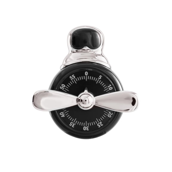 LWVITH Magnetic Mechanical Timer 60 Minute Kitchen Timer for Cooking Baking Study Classroom No Battery Required Magnetic Back for Fridge Oven Black White Home Office Tool