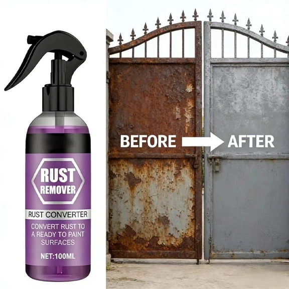 LWVITH Metal Rust Remover Kit for Automotive Hardware, Multi-Purpose Cleaner Polish with Towel, Dissolves Oxidation Restores Shine, Protective Film for Iron Steel Copper Chrome, 3.4 oz