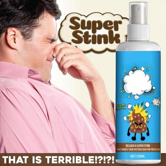 LWVITH Prank Stink Spray Gag Joke Toy Poop Scented Liquid 3.4 oz Foul Smelling for Parties Halloween April Fools Day Funny Gift