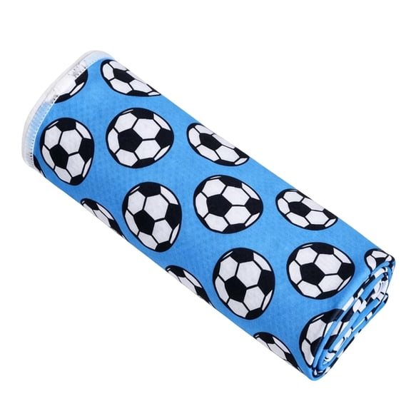 LWVITH Soccer Print Cooling Towel for Sports Gym, Instant Chill Microfiber Towel for Running Yoga Football, Fast Drying Breathable Sweat Towel for Workout, Lightweight Cold Towel for Camping Beach