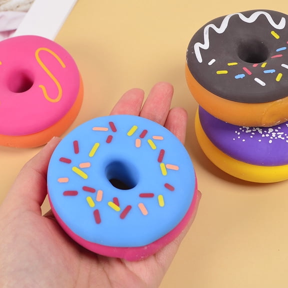 LWVITH Stress Relief Donut Squishy Toy Realistic Fake Food Fidget Decor Slow Rising Anxiety Relief Gadget for Office, School, Home Adults Kids Teens Anger Management Tool Stress Reducer Cute Gift