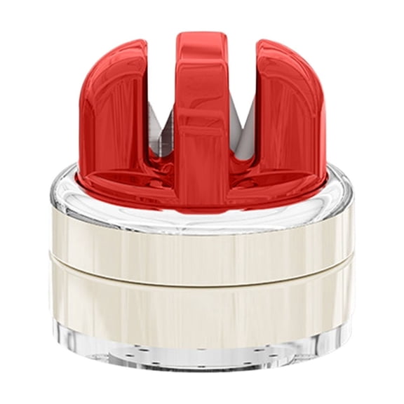 LWVITH Suction Cup Knife Sharpener, Double Slot Kitchen Sharpening Tool for Scissors and Knives, Portable Diamond Sharpener, Tabletop Secure Base, Strong Vacuum Grip, Restores Dull Blades